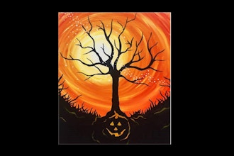 Virtual Paint Nite: Halloween Tree